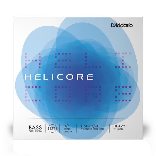 DAddario H610 3/4H Helicore Orchestral Double Bass String Set Heavy Tension