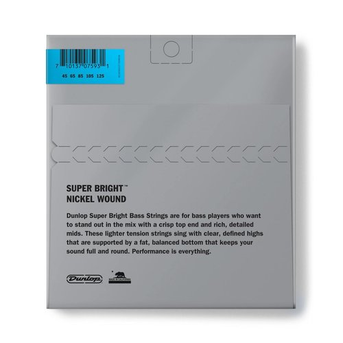 Dunlop DBSBN45125 Nickel Plated Steel Super Bright 045/125