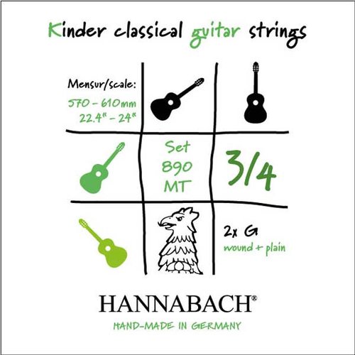 Hannabach 890 3/4 Kindergitarre, Einzelsaite D4