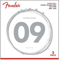 Fender 250L-3 Nickel Plated Steel 009/042, paquete de 3