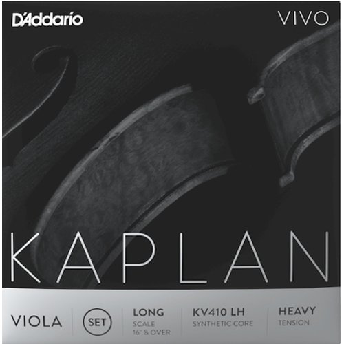 Set di corde per viola DAddario KV410 LH Kaplan Vivo, Long Scale, Heavy Tension