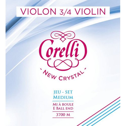 Corelli Violin strings New Crystal 3/4 set with ball, 3700M (medium)